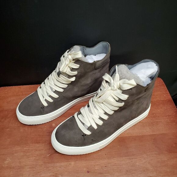 Sam Edelman Size 6 High Top Gray Pence Sneaker Casual Shoes - Picture 3 of 12